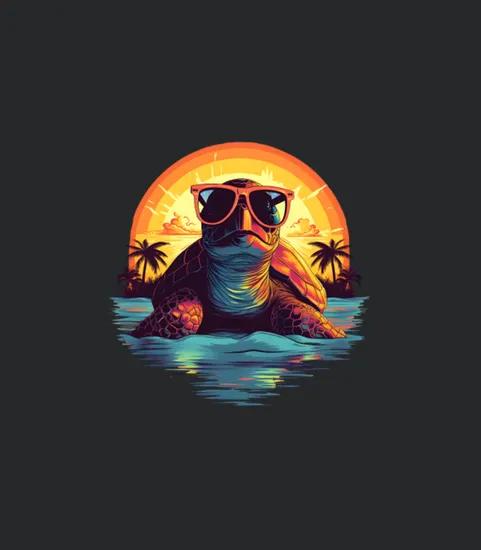 Sea Turtle With Sunglasses