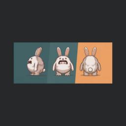 Funny Monster Rabbit Faces