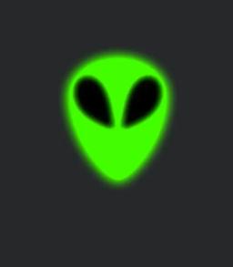 Glowing Green Alien