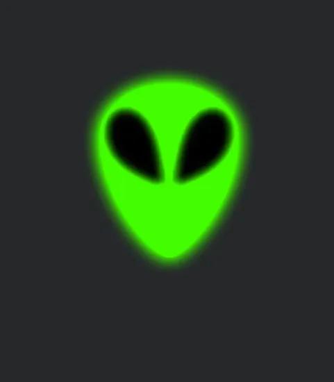 Glowing Green Alien