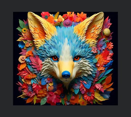 3d Arctic Fox Tumbler Wrap