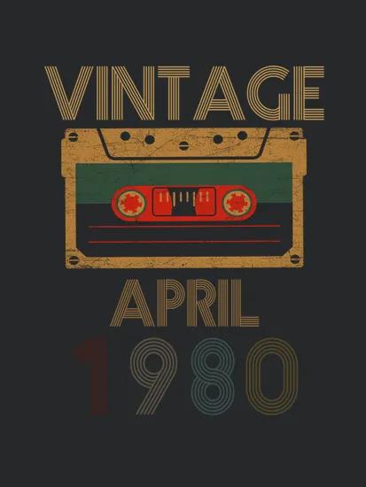 Vintage April 1980 Birthday