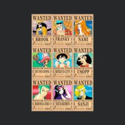 One Piece Wanted Posters White