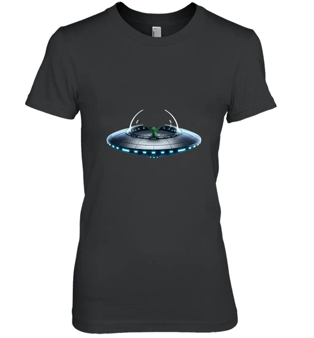 Green Alien In Spaceship