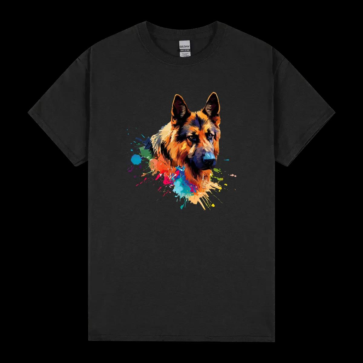 German Shepherd Paint Splash Art