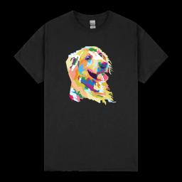 Geometric Colorful Smile Dog