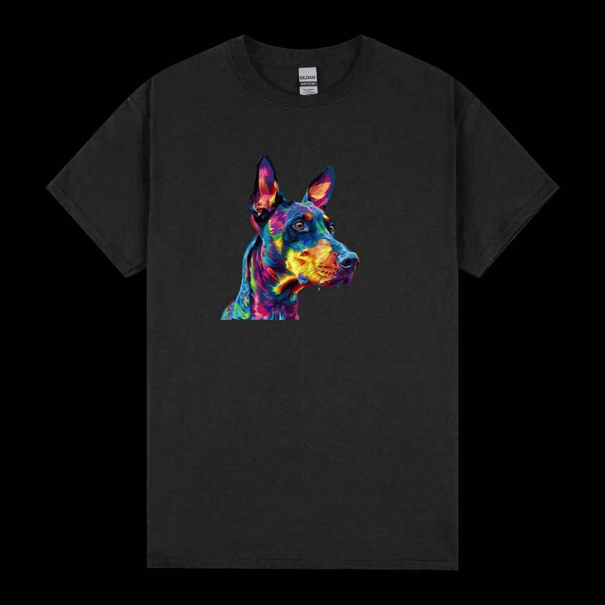 Colorful Doberman Pinscher Head Art