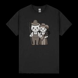 Farmer Cats With Pitchfork