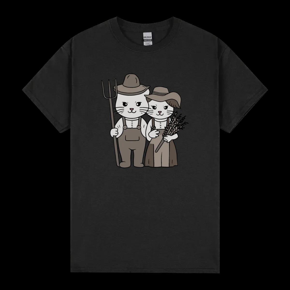 Farmer Cats With Pitchfork
