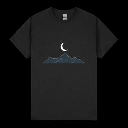 Moonlit Mountains Minimalist Design