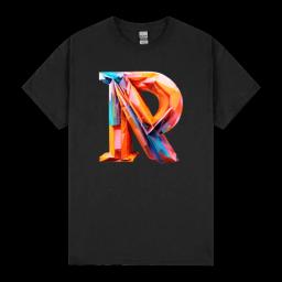 Colorful Geometric Crystal Letter R