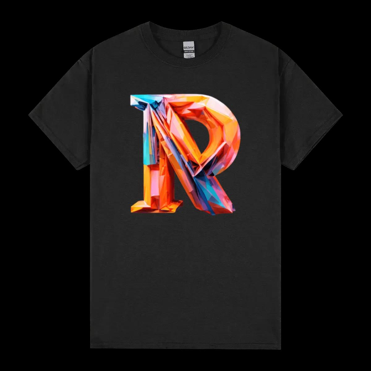 Colorful Geometric Crystal Letter R