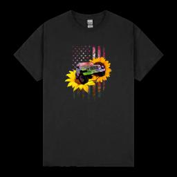 American Jeep Flag Sunflower Hippie