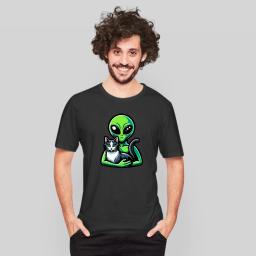 Alien And Grey Cat
