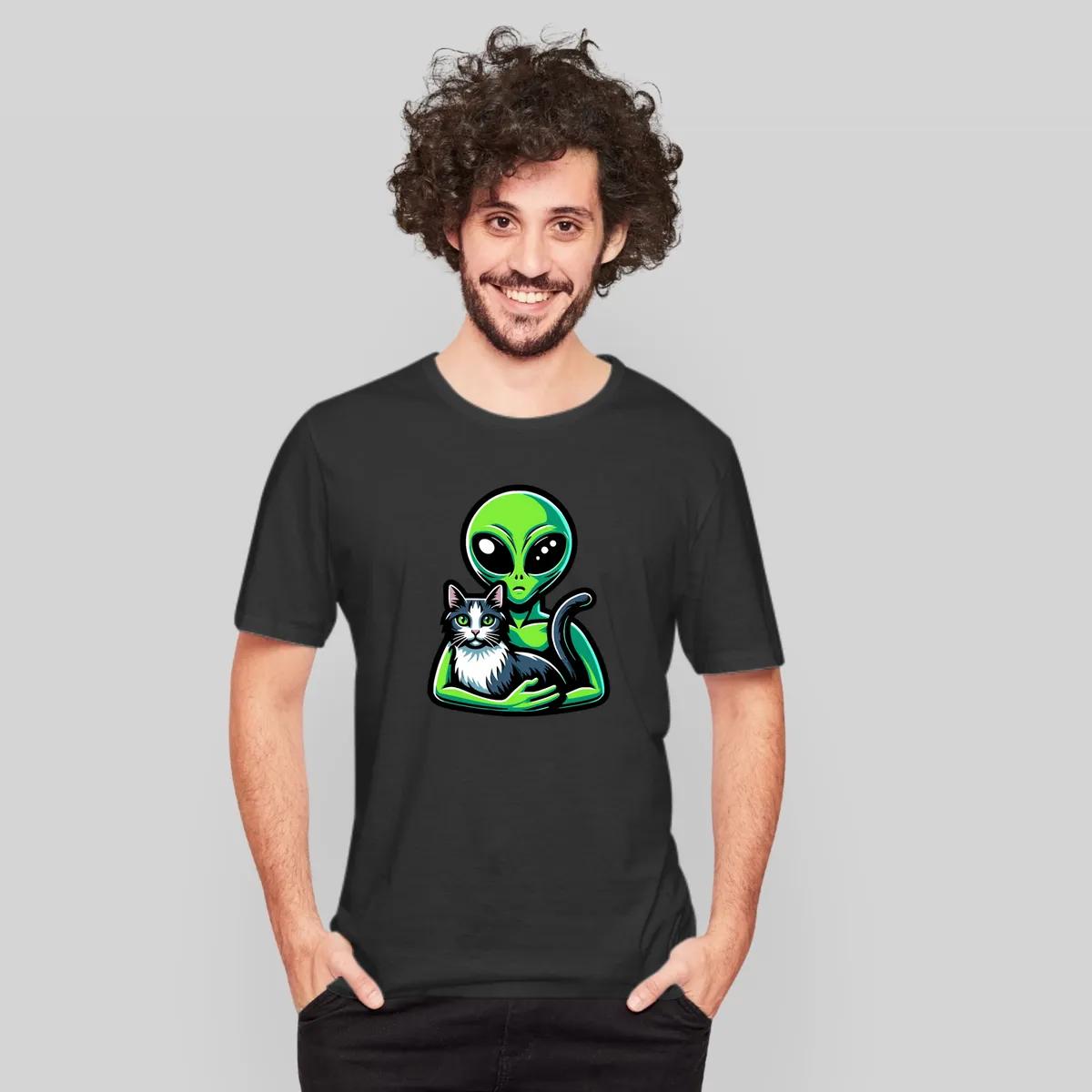 Alien And Grey Cat