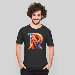 Colorful Geometric Crystal Letter R