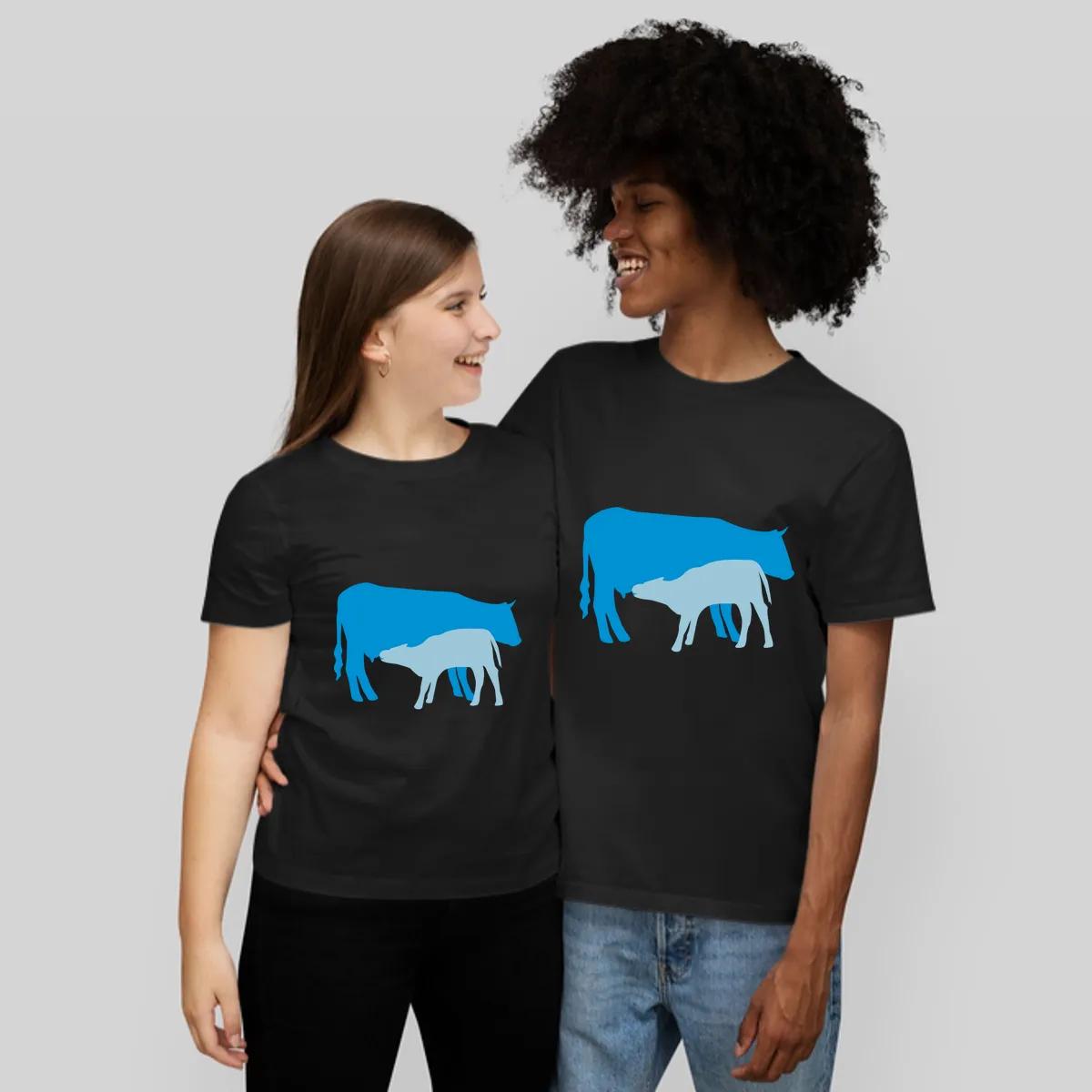 Cow And Calf Colored