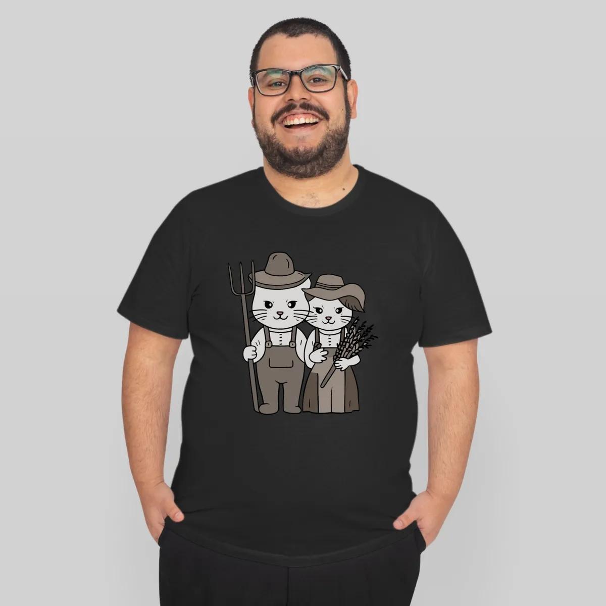Farmer Cats With Pitchfork