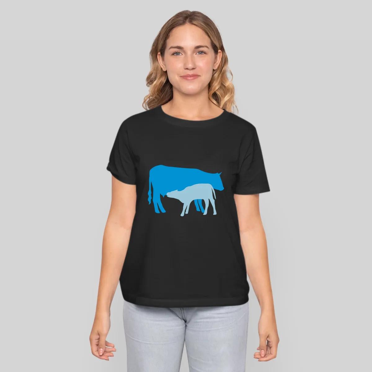 Cow And Calf Colored