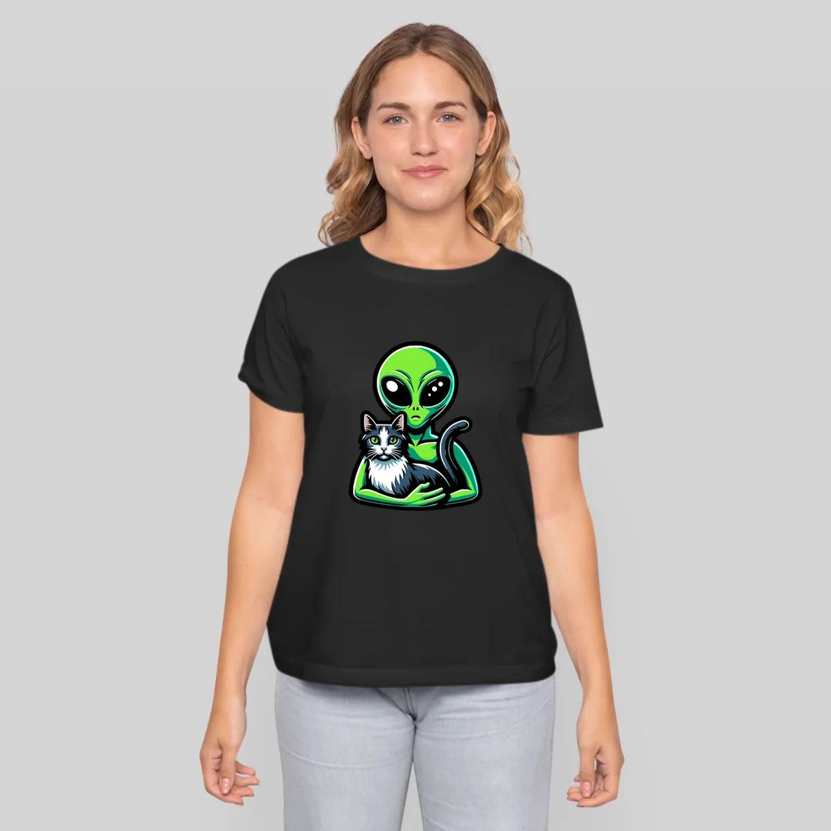 Alien And Grey Cat