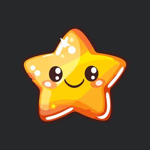 Yellow Star Cute Orange Star
