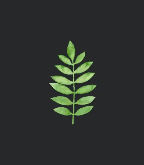 Watercolor Green Fern