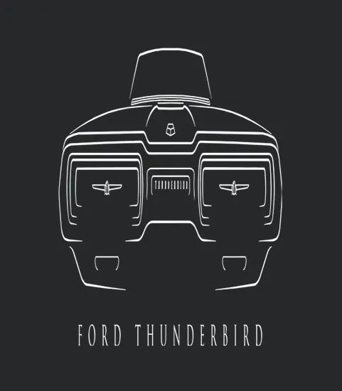 1964 Ford Thunderbird Stencil