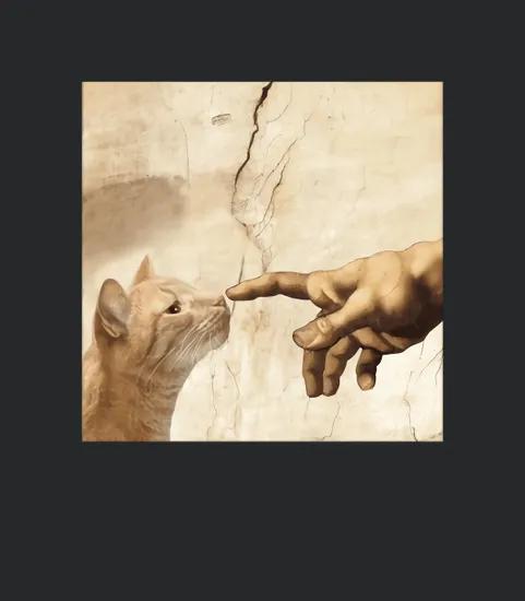 The Creation Of Adam Brown Cat