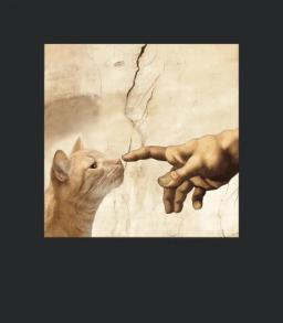 The Creation Of Adam Brown Cat