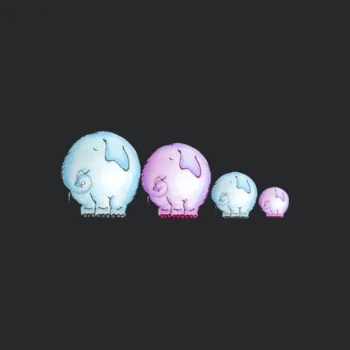 Elephant Family Tee Fitted