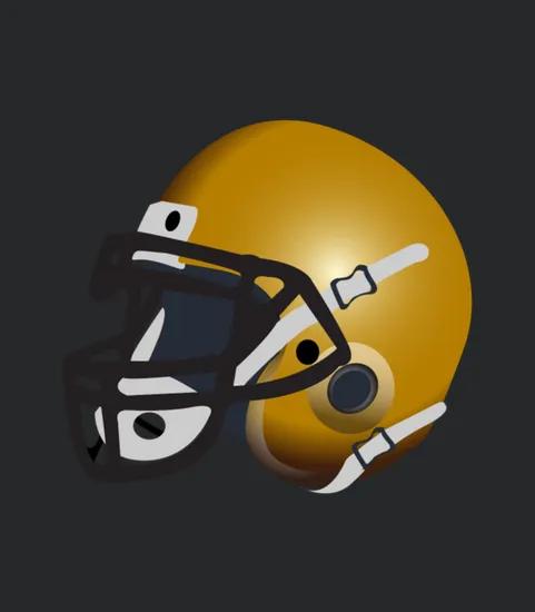 Gold Football Helmet