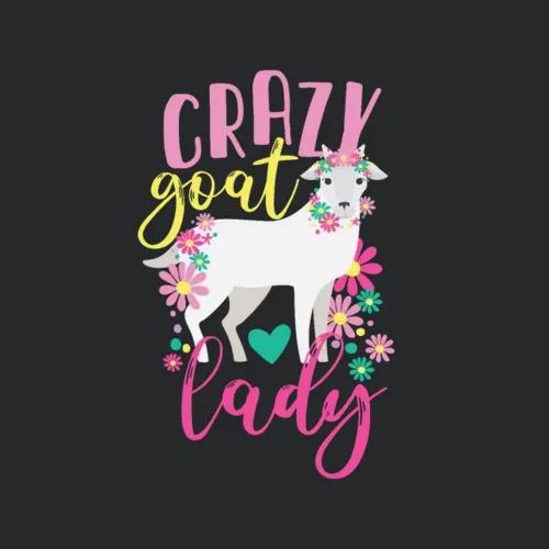 Floral Crazy Goat Lady