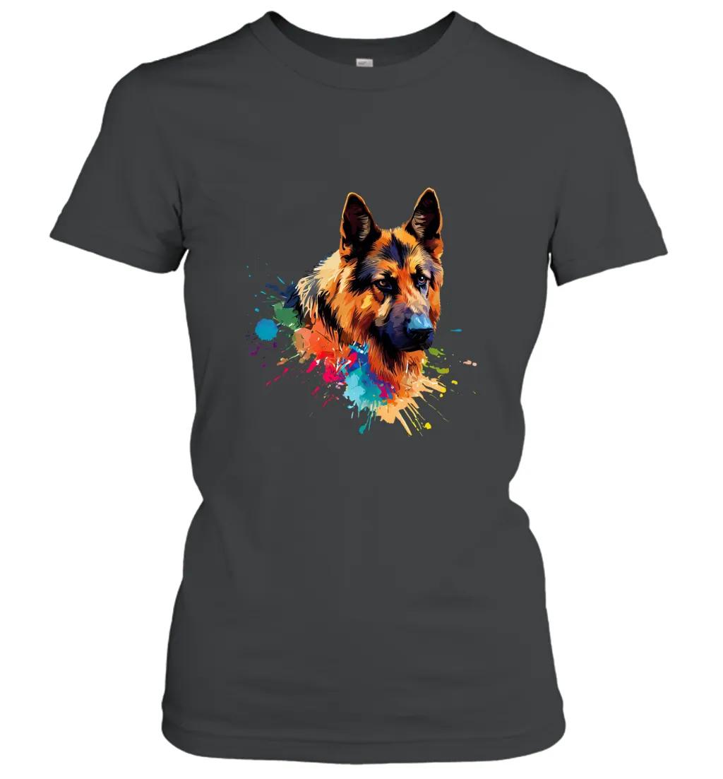German Shepherd Paint Splash Art