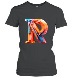 Colorful Geometric Crystal Letter R