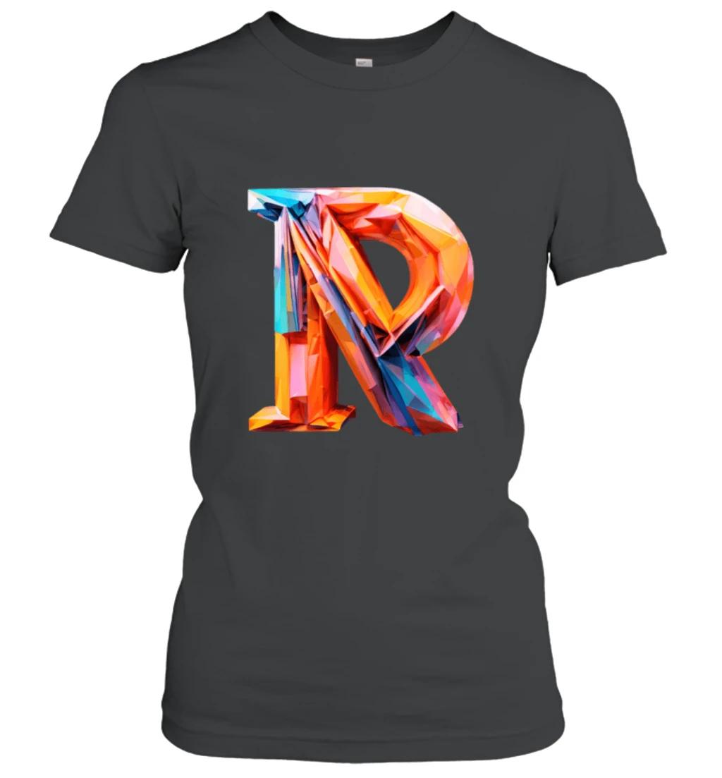 Colorful Geometric Crystal Letter R