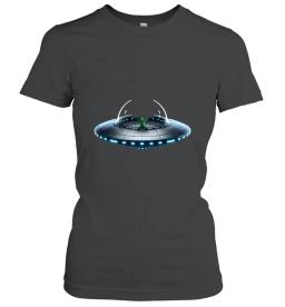 Green Alien In Spaceship