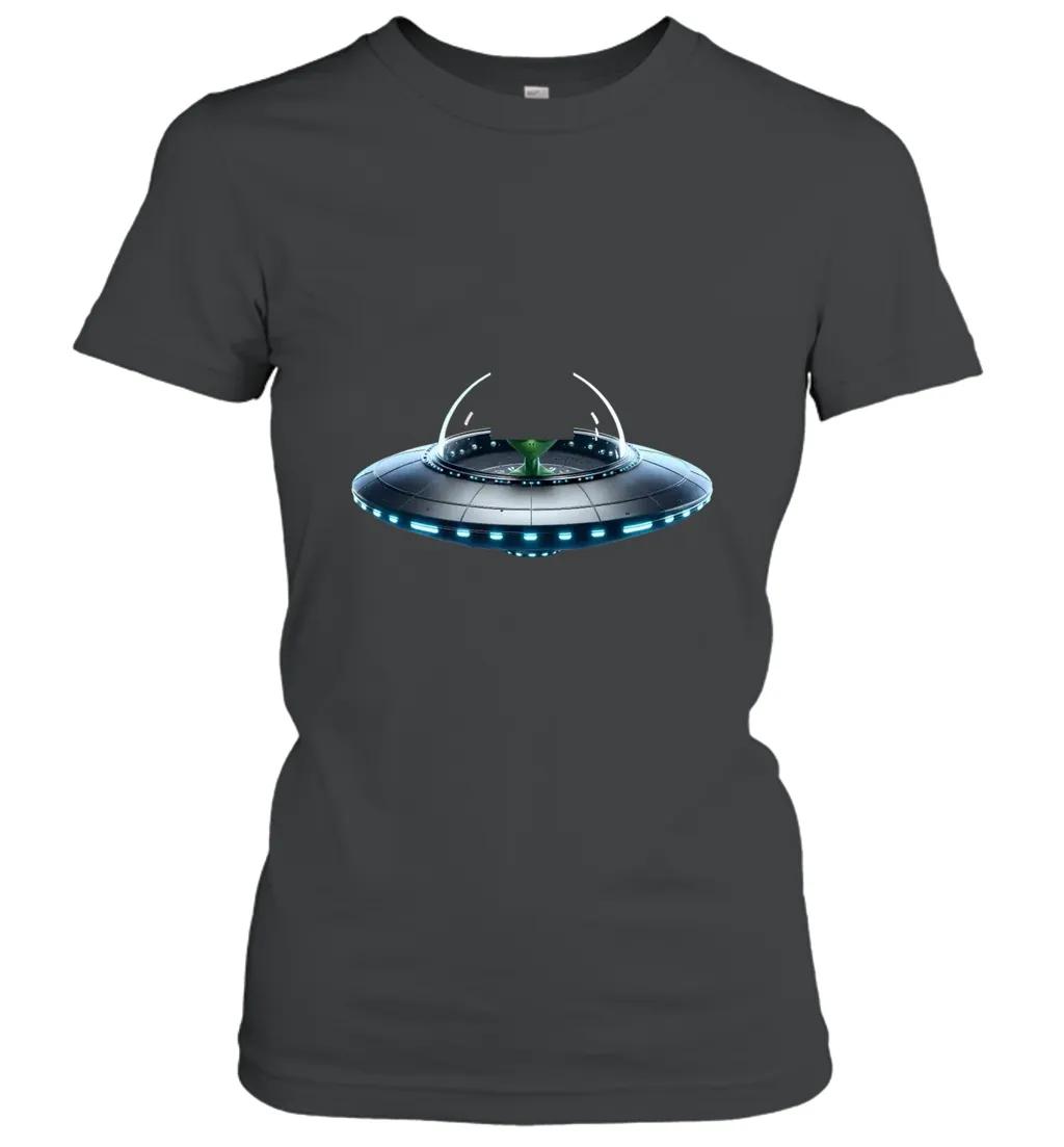 Green Alien In Spaceship