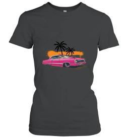 Vintage Car With Palm Trees