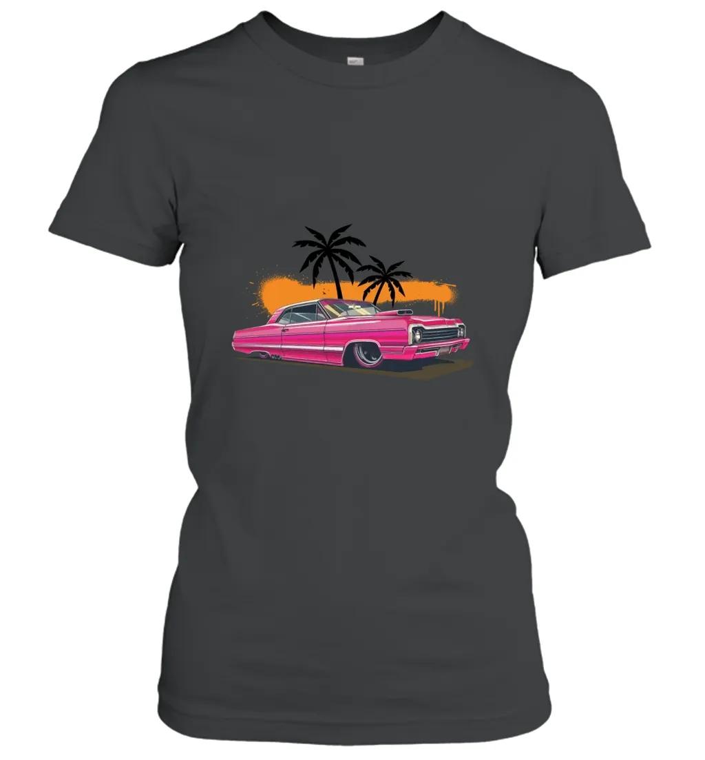 Vintage Car With Palm Trees