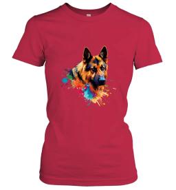 German Shepherd Paint Splash Art