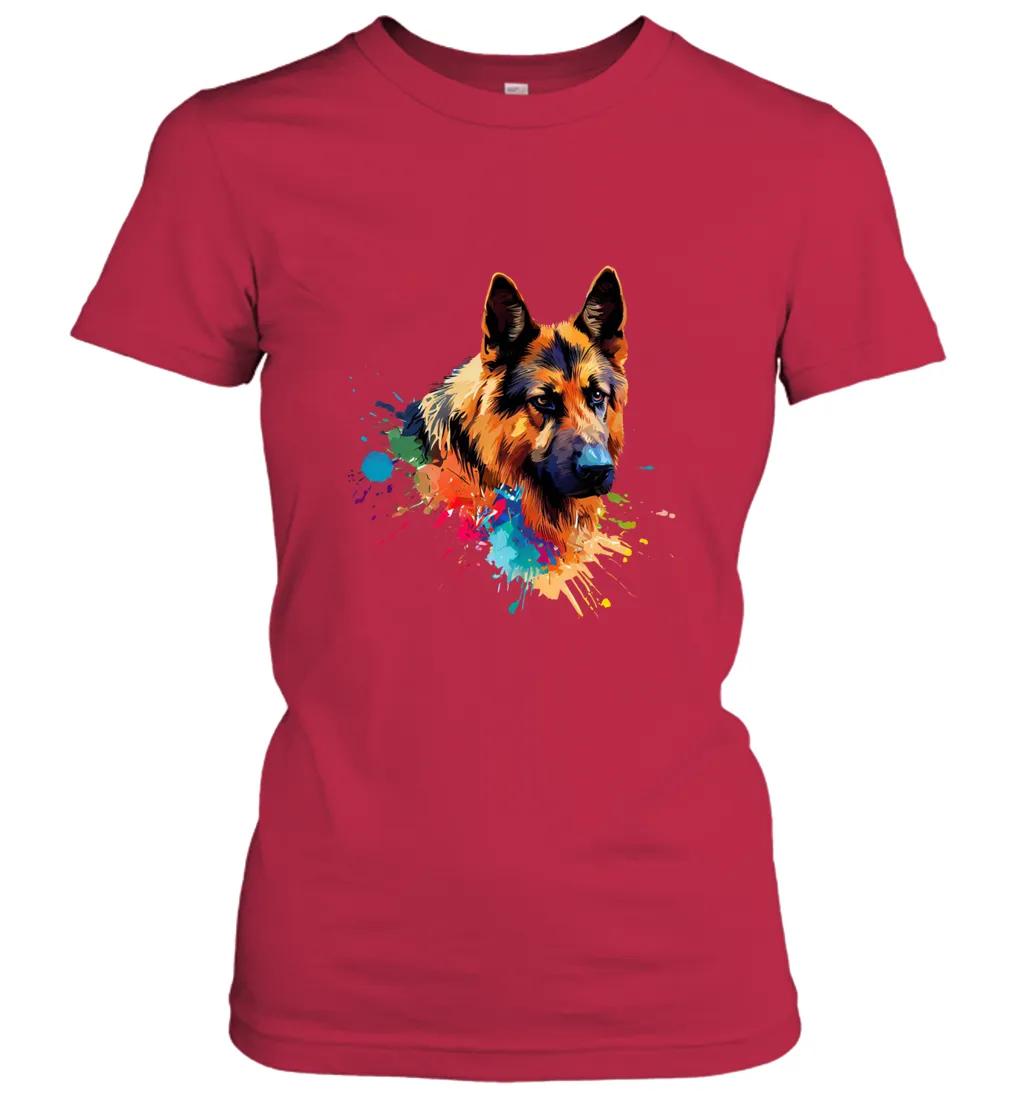 German Shepherd Paint Splash Art