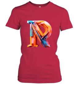 Colorful Geometric Crystal Letter R