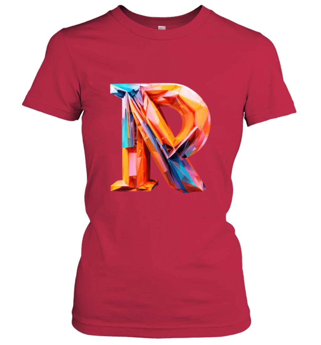 Colorful Geometric Crystal Letter R