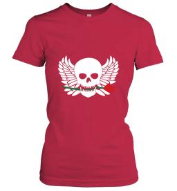 Skull With Wings And Rose 3 Color