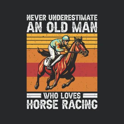 Horse Racing Lover Old Man