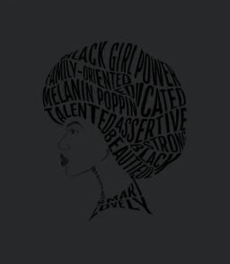 Afro Hair Word Art Design