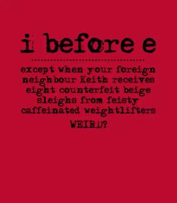 I Before E Copy
