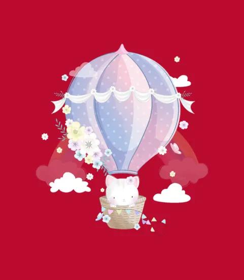 Cute Little Kitty Air Balloon