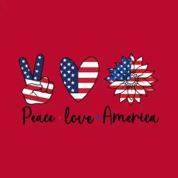 Peace Love America Design