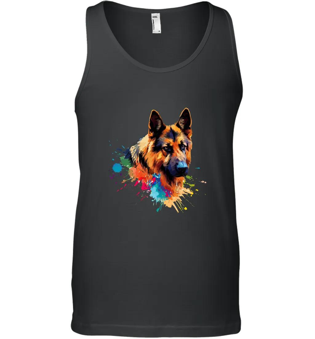 German Shepherd Paint Splash Art